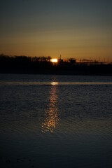 Fototapeta premium Sunset and sunrise in the city