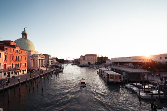 Venice during the sunset