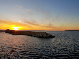 sunset at the pier