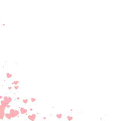 Pink heart love confettis. Valentine's day corner