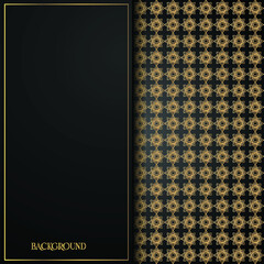 Black and Gold background with petern Free Vector