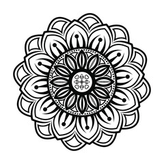 Circle ornament mandala, Oriental pattern, vector illustration. Islamic, Arabic, Indian, Turkish, Pakistan, mandala coloring book