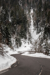 Winter landscape at the Pyrenees after a heavy snow stowm.