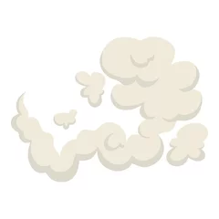 Dekokissen Cartoon dust cloud. Comic cloud shape, spray air smoke, fog road, explosion bomb, car gas, puff magic effect, steam wind silhouette, spooky fume smog, neat gam explode bubbles. Vector illustration © lupascoroman