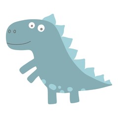 Cute dinosaur. Cartoon dinos, dinosaur colorful isolated character. Tyrannosaurus, triceratop, pterodactyl. Funny prehistoric animal, vector collection for kids