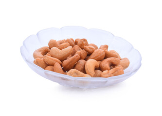 Roasted cashew nut isolated on white background