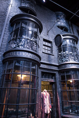 Obraz premium London, England – July 21, 2016: The Ollivanders wand shop at The Making of Harry Potter at Warner Bros. Studio Tour London, A behind-the-scenes walking tour of Harry Potter movies.