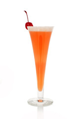 yellow alcoholic cocktail with champagne