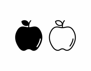 apple fruit icon vector 
