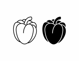 paprika icon vector 