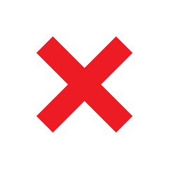 check mark red cross icon vector