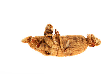 Ginseng on a white background