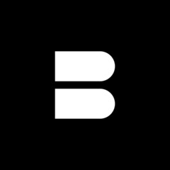 letter B monogram logo design