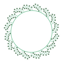 green laurel wreath design