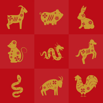 nine chinese zodiac animals