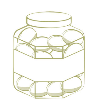 olive oil jar illustration