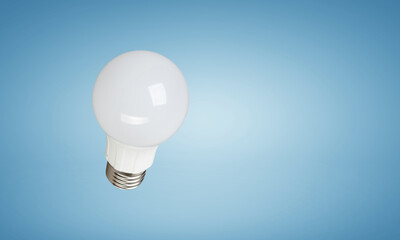 Light bulb with white glass splash