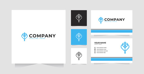 Love Logo Design Template and business card