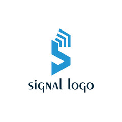 Signal wifi symbol. S signal graphic logo