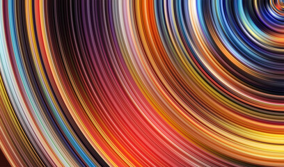 Obraz premium Depth gradient futuristic tech round lines abstract background