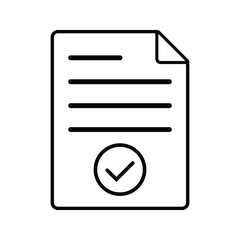 Approved document icon simple vector. Certificate mark. Complete qualification on white background