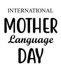 International mothers language day SVG file