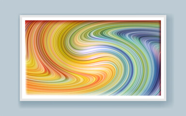 Abstract wave element for watercolour stylized line