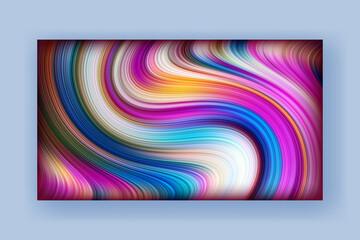 Curved vibrant wavy line smooth stripe beautiful abstract modern
