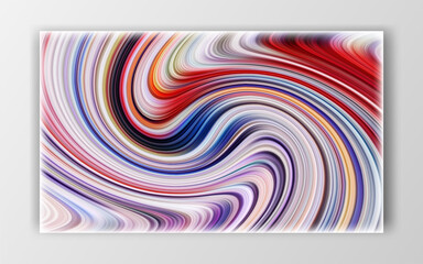 Curved wavy line smooth stripe on background abstract illustration