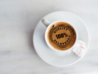 coffee 100 % quality  one hundred per cent