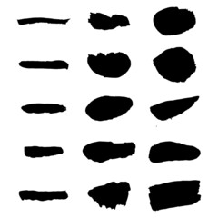 Hand painted brush strokes.Grunge brush strokes.