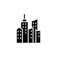Obraz premium City, Town, Urban Solid Icon, Vector, Illustration, Logo Template. Suitable For Many Purposes.