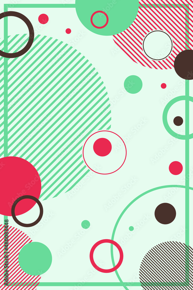 Poster abstract modern geometric vector background with circles.
