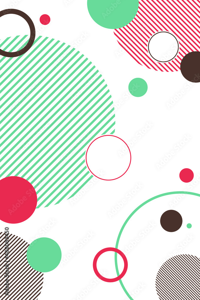 Poster abstract modern geometric vector background with circles.