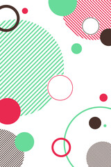 Abstract modern geometric vector background with circles.
