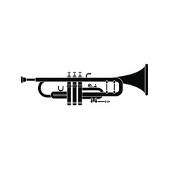 Trumpet icon. Trumpet symbol flat style icon design. vector illustration