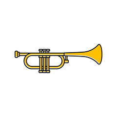 Obraz na płótnie Canvas Trumpet icon. Trumpet symbol flat style icon design. vector illustration