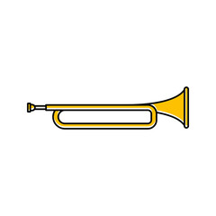 Trumpet icon. Trumpet symbol flat style icon design. vector illustration