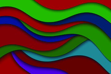 Abstract wavy paper background. Illustration with waves. Curve lines. 