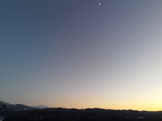 sunset over the mountains