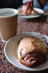 croissant and coffee
