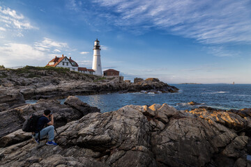 Portland Headlight in Cape Elizabet, Maine