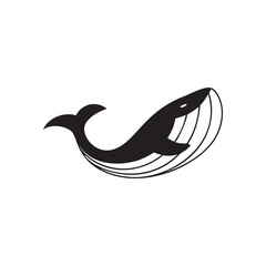Whale icon design template vector isolated