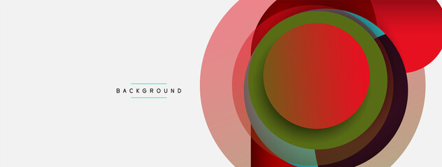 Circle and round shapes abstract background. Vector illustration for wallpaper banner background or landing page