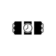Timer bomb icon design template vector isolated