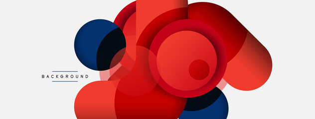 Circle and round shapes abstract background. Vector illustration for wallpaper banner background or landing page