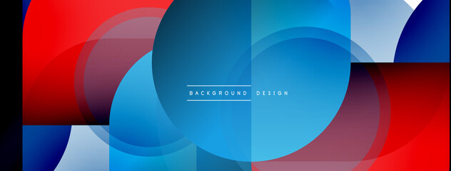 Creative geometric wallpaper. Minimal circle triangle and square line abstract background. Vector illustration for wallpaper banner background or landing page