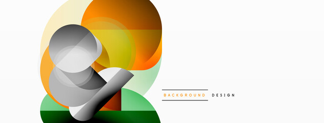 Round triangle shapes lines and circles. Geometric vector illustration for wallpaper banner background or landing page