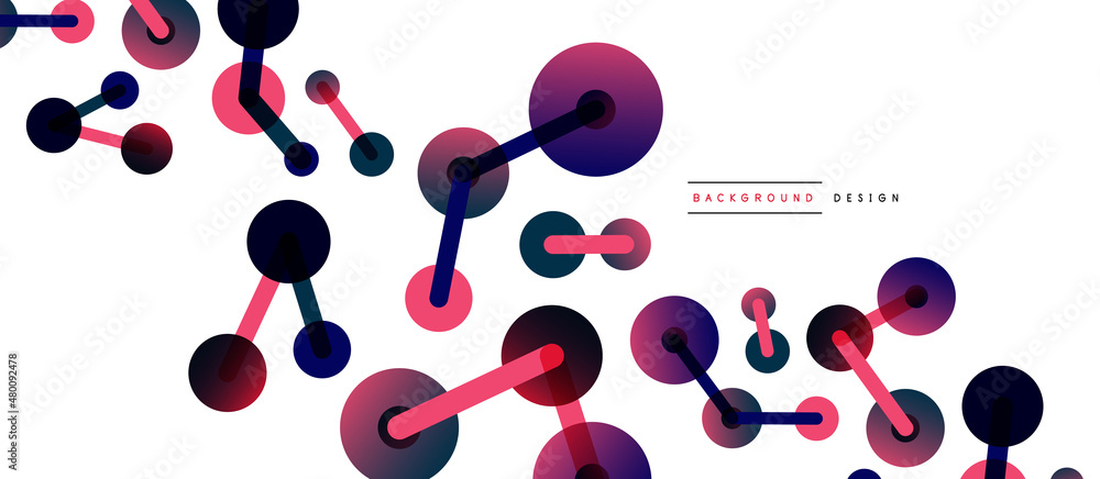 Poster network concept abstract background. dots connection. big data idea. business template for wallpaper