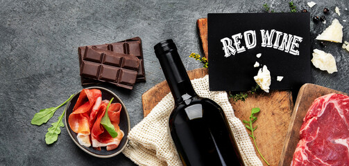 Cabernet sauvignon on gray background.